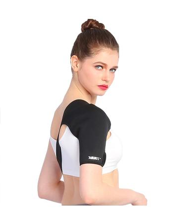 KIMISS Mens Right Shoulder Support Brace - Breathable & Adjustable Neoprene for Pain Relief Rotator Cuff & Clavicle Stability | International Shipping Available - Buy Online on GoSupps.com