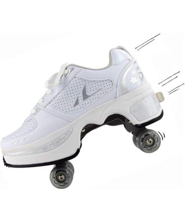 CHSSIH Roller Skates for Women Shoes with Wheels for Girls Kick Rollers Shoes Retractable for Boys  Adult Parkour Quad Roller Shoes Inline Skates Children'sOutdoor Skates A 4 - Buy Online on GoSupps.com