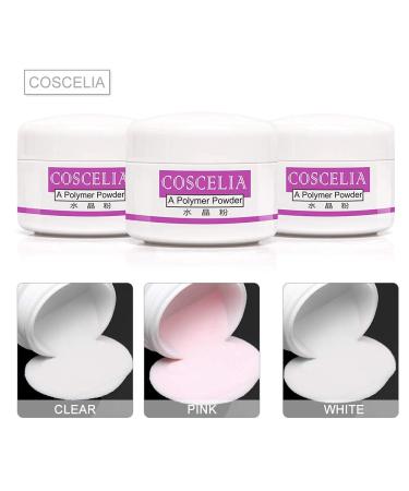 COSCELIA Acrylic Nail Kit: 36 Glitter Colors Powder, Liquid Monomer Set, Nail Brushes, Tips, Rhinestones, Manicure Tools - Acrylic Nail Starter Set - Buy Online on GoSupps.com