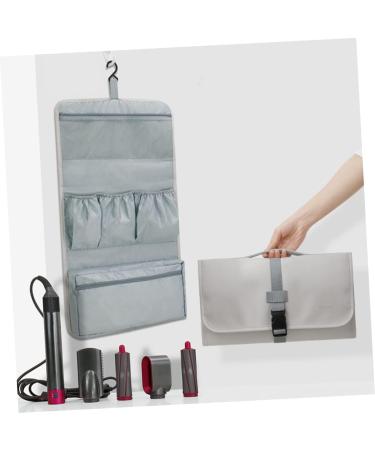 Healeved Multifunctional Storage Bag Organizer Bags for Travel Folding Comb Men Hair Blow Dryer Grey Leather - Buy Online on GoSupps.com