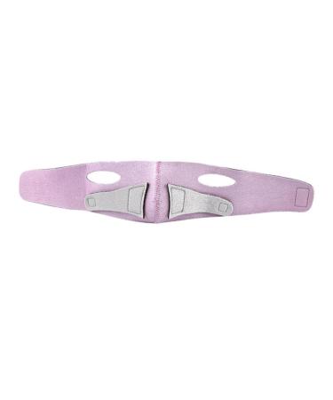 1pc Face Mask Lifting Fasteners Facial Strap Snore Chin Strap Double Chin Reducer V Line Bandage Chin Lift Belt V Line Face Bandage V-line Belt Imitation Fabric Violet Outanaya