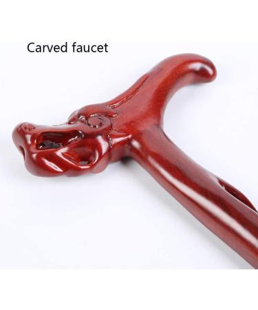 Wooden Walking Stick Solid Cane Old Man Solid Wood Walking Stick Wooden Carving Help Walking Stick Mahogany Faucet Light Hand Turn (Color : Rosewood Size : 90cm) Rosewood 90cm - Buy Online on GoSupps.com