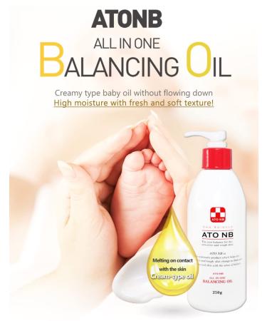 ATO NB Baby Balancing Oil - High Moisture Creamy Baby Oil for Dry, Sensitive Skin | Natural Ingredients | Korea - 8.8 fl oz - Buy Online on GoSupps.com