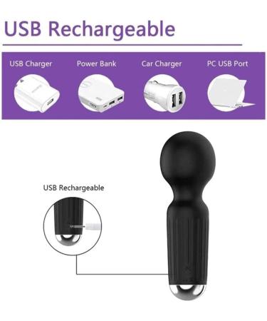 Handheld Cordless Mini Massager for Muscle Tension Relief - Waterproof Silicone - Quiet & Ergonomic Design - Black - Buy Online on GoSupps.com