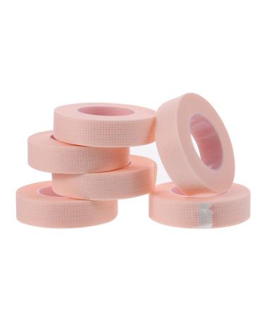 FRCOLOR 6 Pcs Eyelash Tape Eyelash Tapes Eyelash Grafting Pad Eyelash Adhesive Tape False Eyelash Tape Lash Extensions Pads Flex Tools Non-Woven Tape Fake Eyelashes Make up 5x5cm Pink