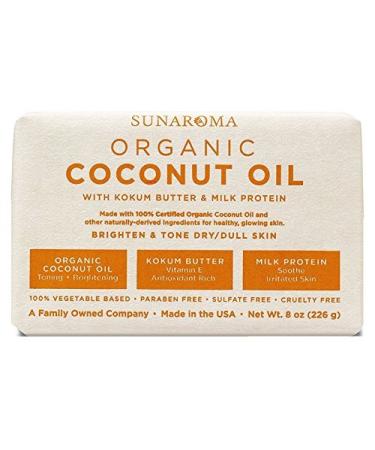 Sunaroma Soap Bar Coconut 8 Ounce (236ml) (3 Pack)