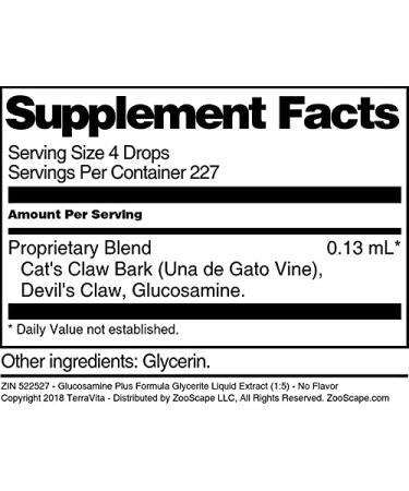 Glucosamine Plus Formula Glycerite Liquid Extract (1:5) - No Flavor (1 oz ZIN: 522527) - 3 Pack - Buy Online on GoSupps.com