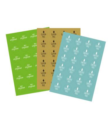 Lactose-free information stickers | 24 stickers | round 4 cm
