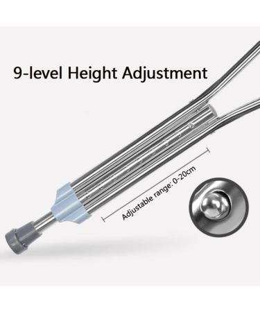 Underarm Crutches for Adults Double Adjustable Medical Crutches Non-Slip Walking Stick Sturdy Stainless Steel(1 Pair) (Size : 110-130CM) Anniversary Lucky Star 93-113CM - Buy Online on GoSupps.com