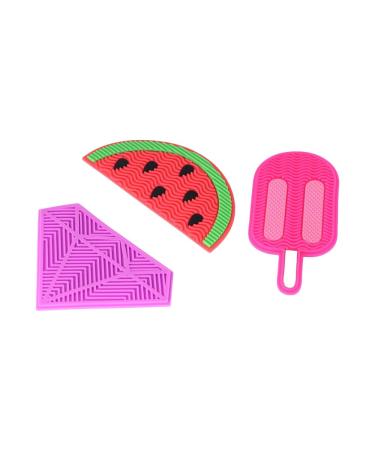 Vctitil 3pcs Silicone Makeup Brush Cleaning Pad - Sucker Scrubbing Tool for Effortless Brush Cleaning | International Shipping - Buy Online on GoSupps.com