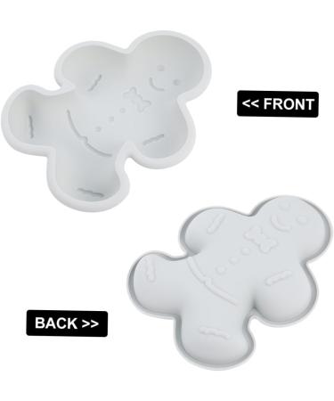 COHEALI 2pcs Silicone Mold Silicone Candy Mold Gingerbread Men Candy Mold Cartoon Shaped Mold Fudge Dessert Assorted Color 1 21.2X16.4X3CM - Buy Online on GoSupps.com