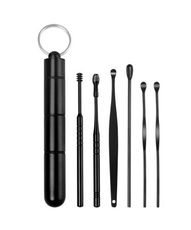 Lletfun Ear Wax Removal Tool Portable with Key Chain Box - Black - Buy Online on GoSupps.com