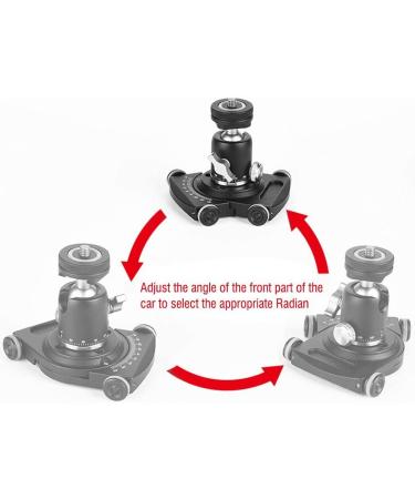 Mobile Camera Table Dolly with 360 Degree Swivel Ball Head - DSLR Rig Film Videography - Buy Online on GoSupps.com