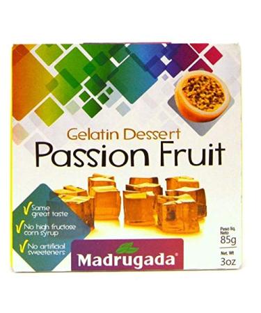 Madrugada Gelatine Passion Fruit 3 oz / Madrugada Gelatina Maracuja 85g | Pack 3