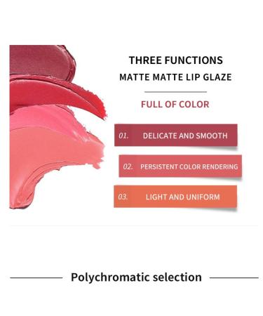 10-Color Matte Non-Stick Lip Glaze | Long-Lasting Lip Gloss & Lipstick - Buy Online on GoSupps.com