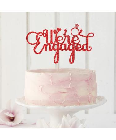 Sleyberoy Our Engaged Cake Toppers - Great for Proposals Weddings Bridal Showers Engagement Party Decorations