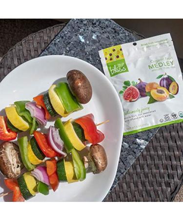 Fruit Bliss Organic Dried Fruit Mix - Apricots, Plums & Figs | Gluten-Free Vegan Snacks (5oz Pack) - Buy Online on GoSupps.com