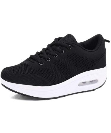 Sistke sneaker women outdoor light breathable plateau sneakers free -term shoes sports shoes mesh running shoes street running shoes 36 EU black A