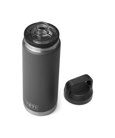 YETI Rambler 26 oz Bottle, Vacuum Insulated, Stainless Steel with Chug Cap Charcoal