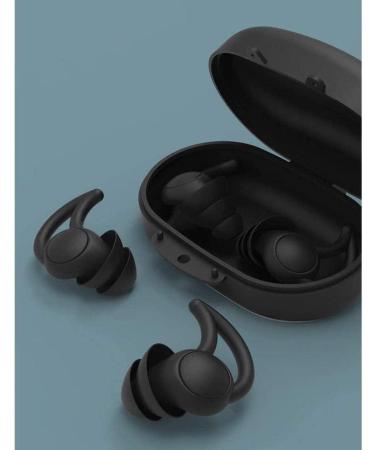 Hearing Protection Earplugs for Sleep & Work | Super Noise Reduction | Silicone Earplugs for Dorms & Offices - Black 2 Layer & 3 Layer - Buy Online on GoSupps.com