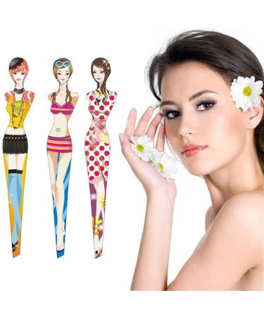 6Pcs Stainless Steel Slanted Eyebrow Tweezers Set - Professional Girl Eyebrow Tweezer Kit for Hair Removal and Beauty Cosmetics - Buy Online on GoSupps.com