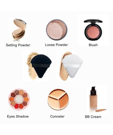 12Pcs Velvety Triangle Powder Puff Set for Flawless Makeup Application - Buy Online on GoSupps.com