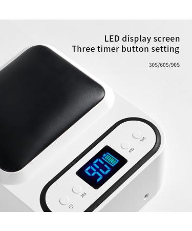 Professional Rechargeable UV LED Nail Lamp | Portable Cordless Nail Dryer & Hand Pillow with UV Protection Gloves (Black) - Best for Manicures - Buy Online on GoSupps.com