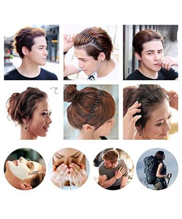 Shop 8-Pack Unisex Black Metal Hair Bands - Slip-Resistant Elastic Headbands for Sports & Yoga | Durable Hair Accessories - Buy Online on GoSupps.com