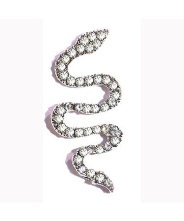 1 PC Colorful Oversized Nail Salons Crystal Diamond Design Snake Shape Nail Charms 3D Art Accessoirs(1) Style1