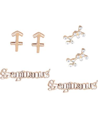 12 Constellation Letter Constellation Old-English Three Gift Birthday Zodiacs Of Exquisite Layer Zodiacs Jewelry Earings Sign Horoscopes Pairs Earrings 80s Earrings I One Size - Buy Online on GoSupps.com