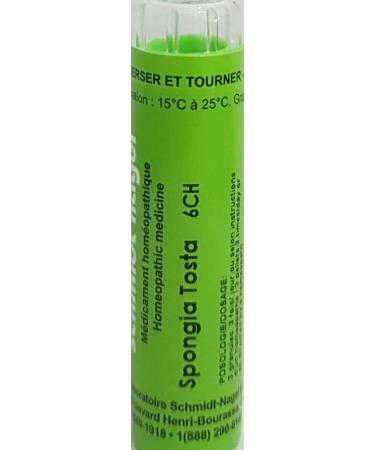 Spongia Tosta 6CH Homeopathy Medicine Schmidt-Nagel Canada (Homeodel) 90 pellets/granules