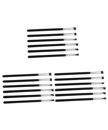 FRCOLOR 18 Pcs Flat Eyebrow Brush Fine Point Eyeliner Brush Definer Eyebrow Brush Makeup Brush Eyeliner Brush Slanted Cosmetics Tool Eye Liner Brush Wooden Handle E20 Make up Fine Tip