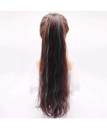 Horsetail Wig for Women - Long Curly Clip-On Ponytail in Fluffy Black & Green Highlights | Hip Hop Style Hair Extension - Buy Online on GoSupps.com