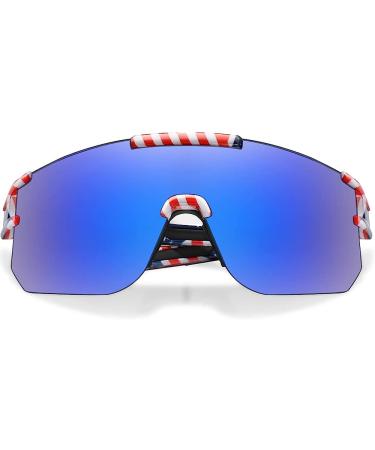 Polarized Sports Sunglasses for Youth Men and Women - UV400 Cycling Glasses for Baseball, Fishing, Running, Driving - National Flag-05 - Buy Online on GoSupps.com