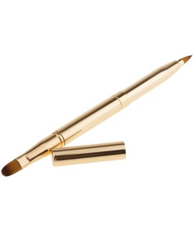 (1 pc) Double Ended 2 in 1 Retractable Lip and Eye Brush Lip Makeup Brush Applicators Liner with Cap for Lip Palette Lipstick - Gold - Buy Online on GoSupps.com