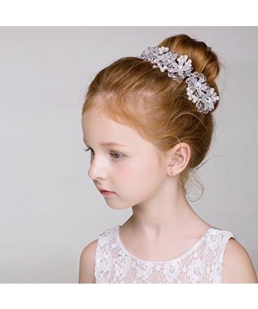 Crystal and Pearl Flower Girl Headband for Ballet, Weddings, Performances - Buy Online on GoSupps.com