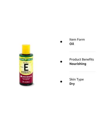 Anexa Spring Valley Vitamin E Skin Oil 24,000 IU - 3 fl oz | Moisturizing Facial Oil - Buy Online on GoSupps.com