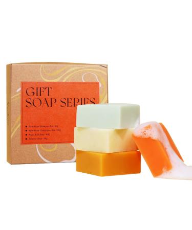 Travel-Sized Natural Gifts: Turmeric Soap Rice Water Shampoo & Conditioner Kojic Acid Bar - Deep Cleansing Toiletries for Women - Buy Online on GoSupps.com