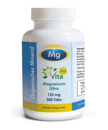 Vita 4u Magnesium bisglycinate 300 tablets 1800 mg of magnesium glycinate per day including 250 mg of elemental magnesium