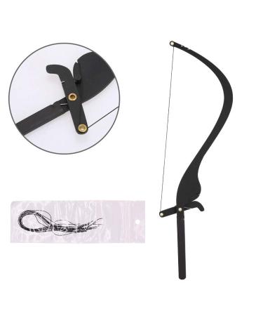 Salmue Microblading Line Marker Ruler with 10pcs Thread Lines - Semi-Permanent Makeup Tool for Precise Eyebrow Mapping in Black - Buy Online on GoSupps.com