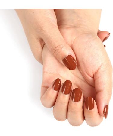 GelMate Semicured Gel Nail Wraps - Terracotta | 20 Strips Real Gel Nail Polish Stickers | UVLED Lamp Required - Buy Online on GoSupps.com