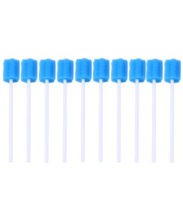 SUPVOX 100 Pcs Oral Sponge Disposable Sterile Oral Sponge Oral Care Sponge CottonSponge Oral Care Oral Hygiene Sponge (Blue)