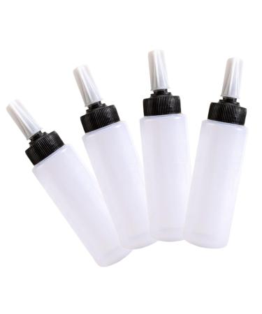 Lot De 4 Flacons Applicateurs Pour Cheveux 150 Ml Bouteilles En Plastique Souple Bec Verseur Gradu Pour Coloration Capillaire Usage Professionnel Et Domestique