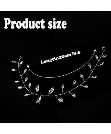 Prosy Bridal Wedding Hair Vines - Silver Crystal Headbands & Rhinestone Headpieces for Women & Girls - International Shipping Available - Buy Online on GoSupps.com