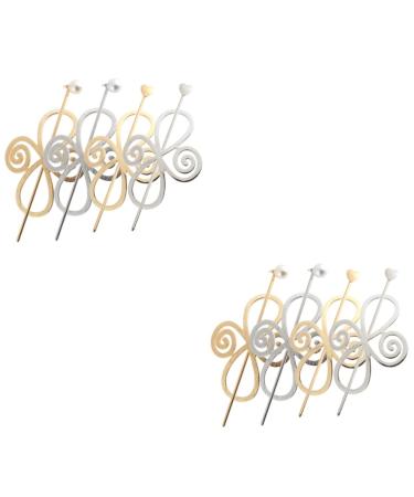 minkissy 8 Sets Hairpin Tiaras for Girls Medium Hair Clips for Women Hair Barrettes for Women Hair Clips Metal Girl Hair Clips Hair Ponytail Hair Chopsticks for Women Korean Miss Alloy Tool