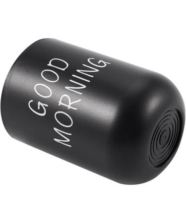 Vadillo 2X Home Bathroom Toothbrush & Toothpaste Holder - Round PP Drinking Glass & Tooth Mug for Travel & Camping - Black - Buy Online on GoSupps.com