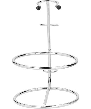 Demeras Stainless Steel Shaving Stand and Bowl Set - 16x11x10 Metal Shaving Brush & Soap Holder - Premium Grooming Accessories for Men - Buy Online on GoSupps.com