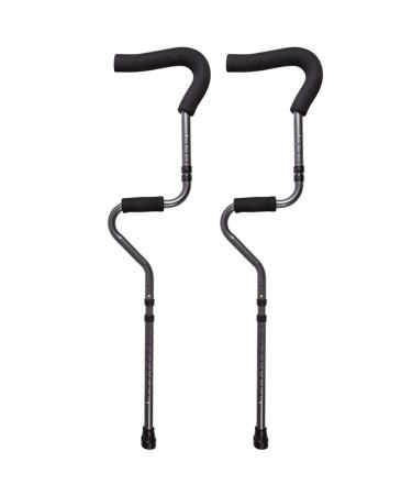 GagalU Folding Underarm Adult Crutches S-Shape Portable Medical Crutch with Height Adjustable Ergonomic Lightweight Aluminum Alloy Walker