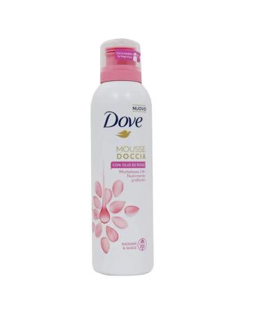 Dove Lot de 3 mousses de douche l'huile de rose 200 ml Rose 200 ml (Lot de 3)