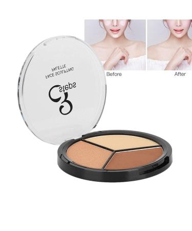 3-in-1 Make-Up Palette: Multicolored Face Highlight Concealer & Contour Powder | Durable Cosmetic Foundation - Buy Online on GoSupps.com
